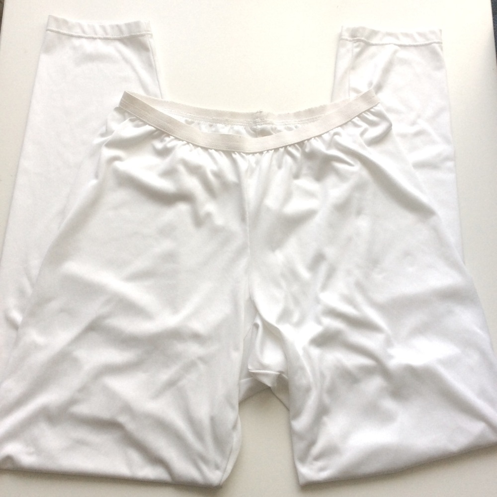 Patagonia Vintage White Capilene Base Layer Leggings Made in USA Sz M Gorpcore